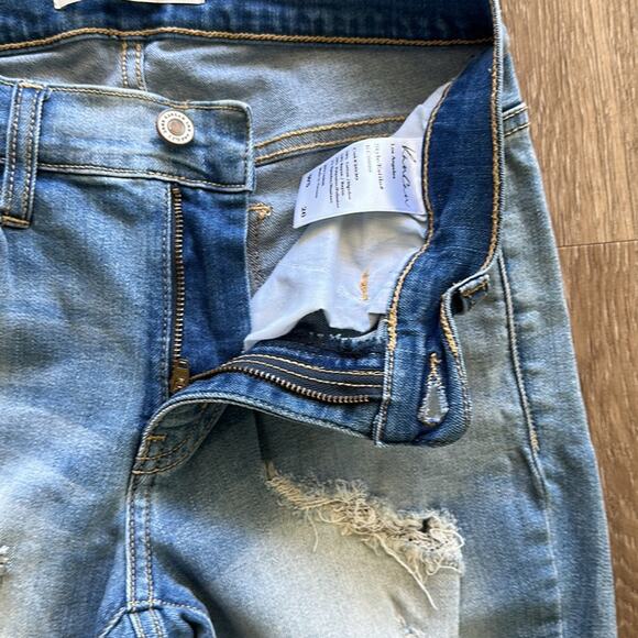 KanCan High Rise Light Wash Distressed Skinny Jeans Size 5 (26) - Picture 4 of 7